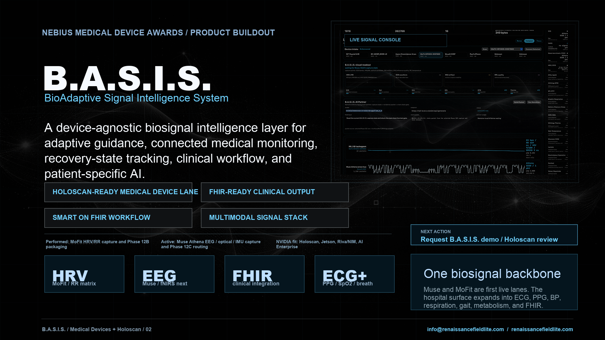 B.A.S.I.S. BioSignal AI one-sheet preview